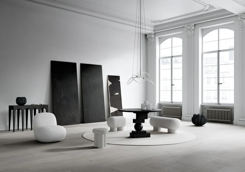 Big Foot 大腳長凳 - 米白色