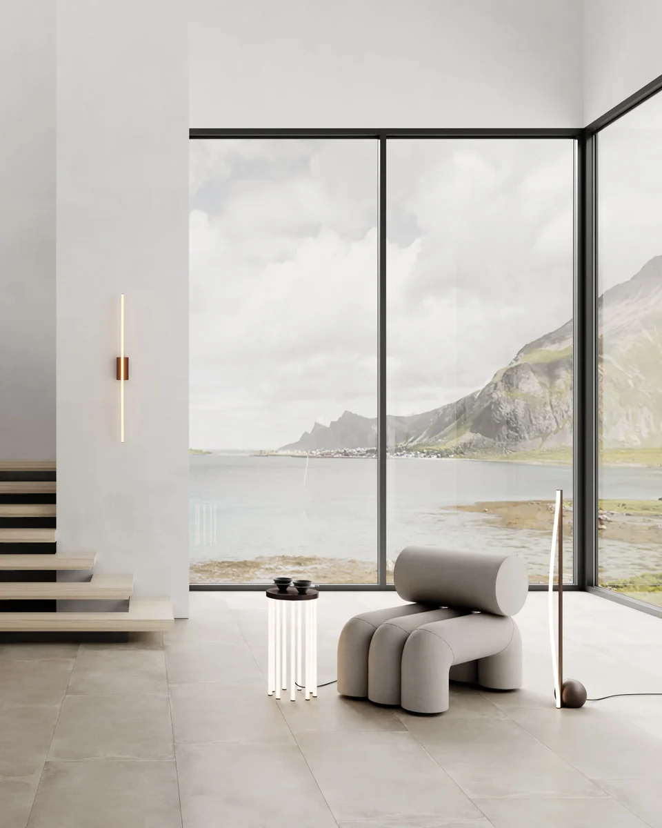 弓形落地燈 - 青銅色