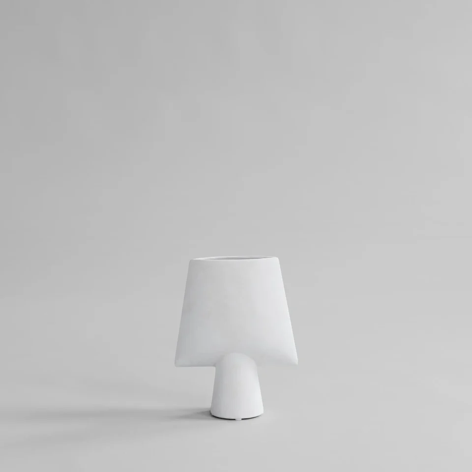 Sphere球形花瓶,四方形,迷你 - 骨白色