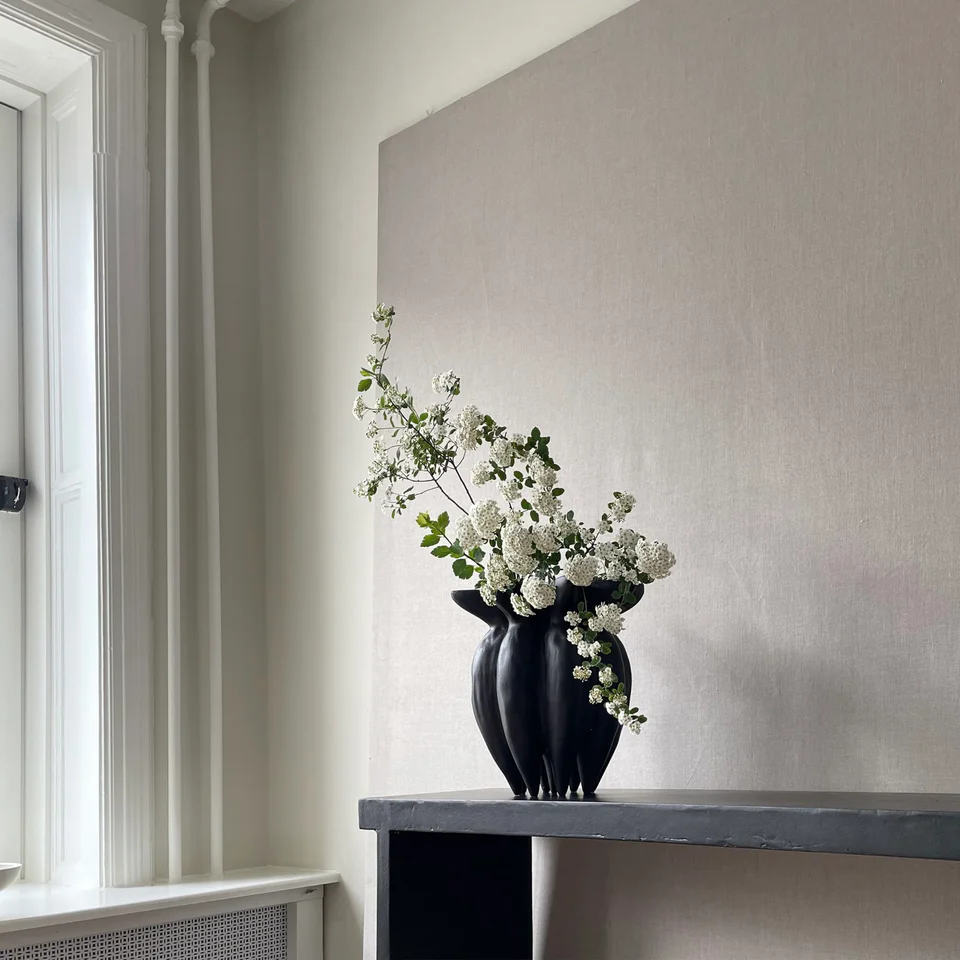 蓮花花瓶,迷你 - 咖啡色