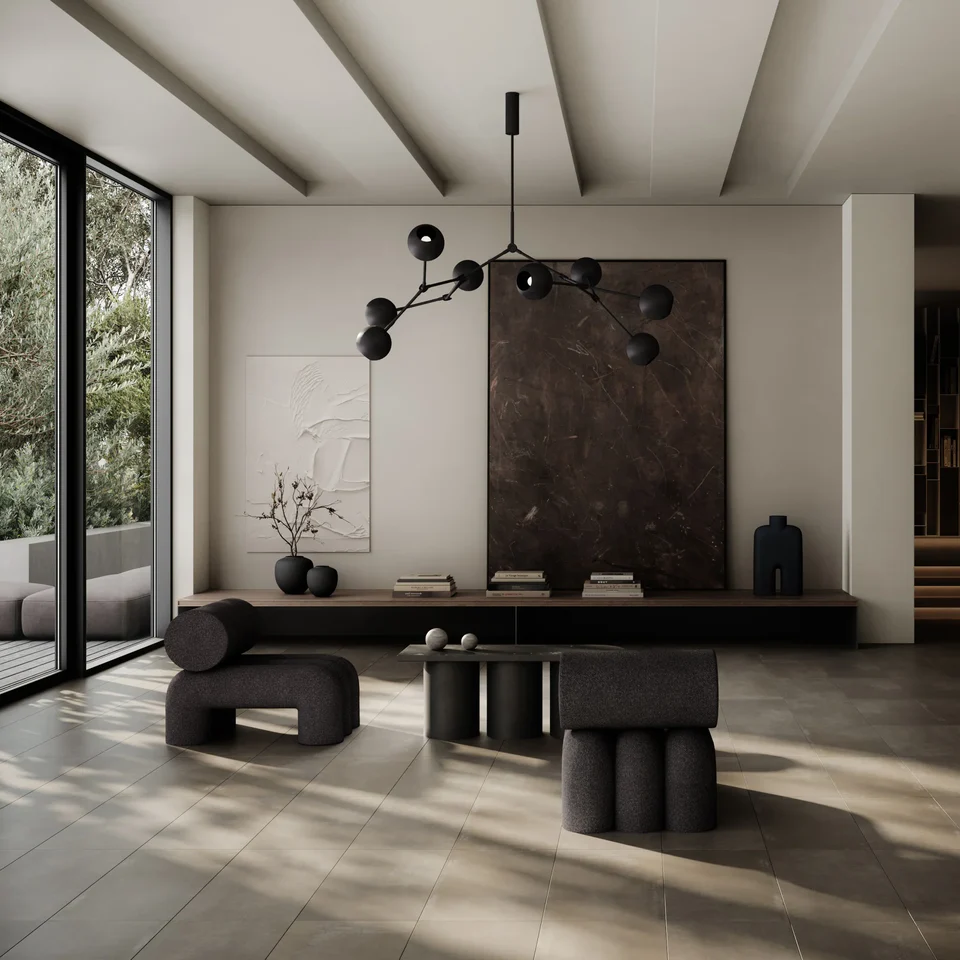 素直花瓶,中型 - 黑色