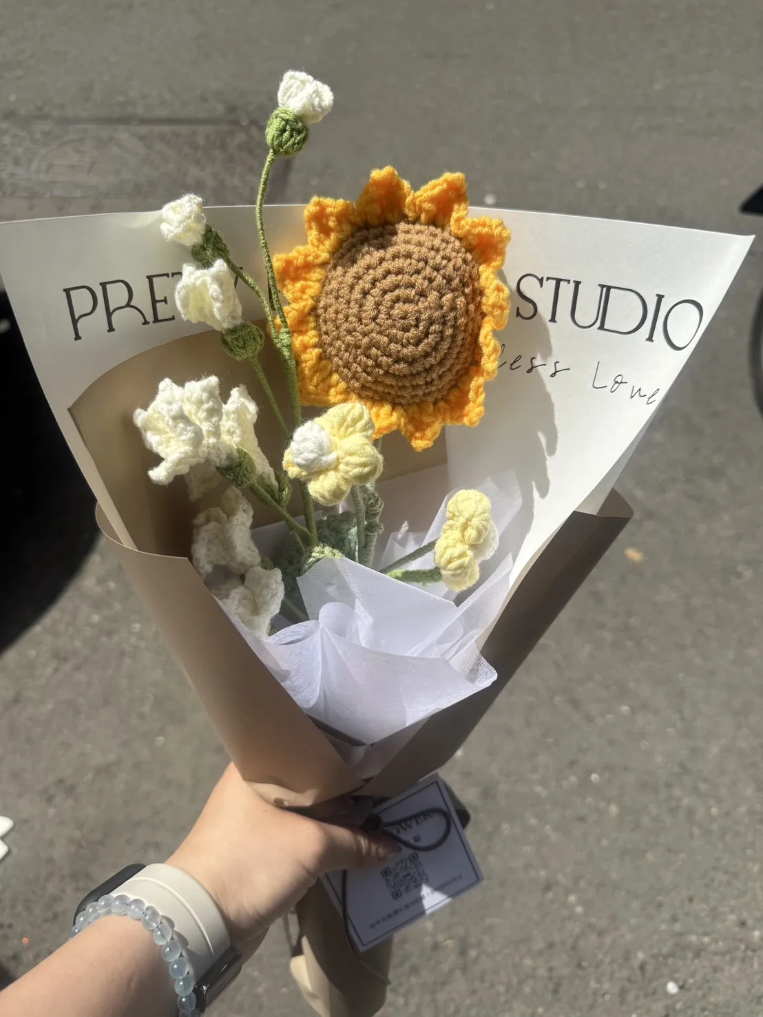 織暖花絮-針織花束