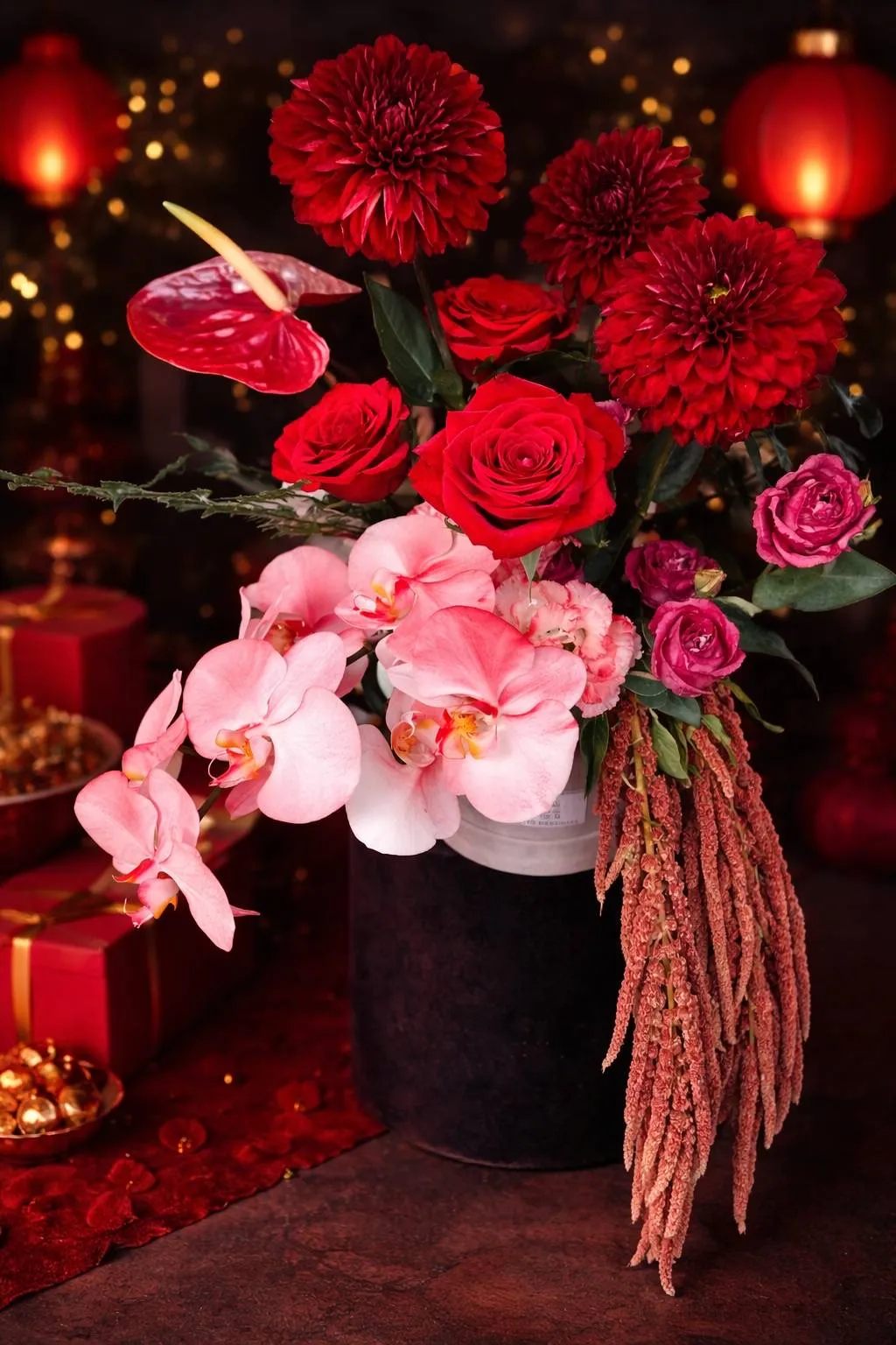 錦繡春意-鮮花盆花