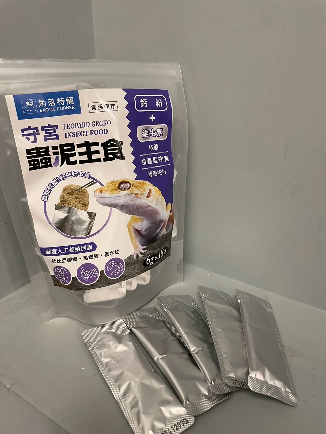 角落水族 守宮蟲泥飼料6g 守宮主食 飼料 杜比亞 蟋蟀 麵包蟲 黑水虻