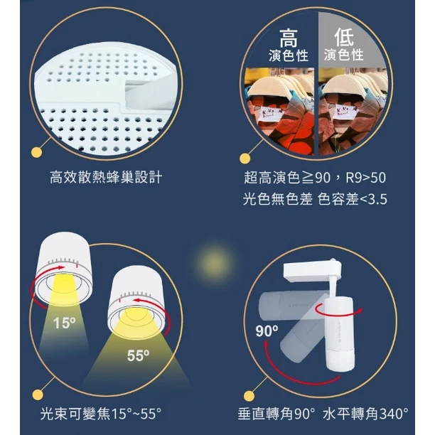 舞光 LED 軌道燈 現貨 查爾斯變焦軌道燈 聚焦 散光 可變焦 15W 黃光 自然光 全電壓 設計師愛用款