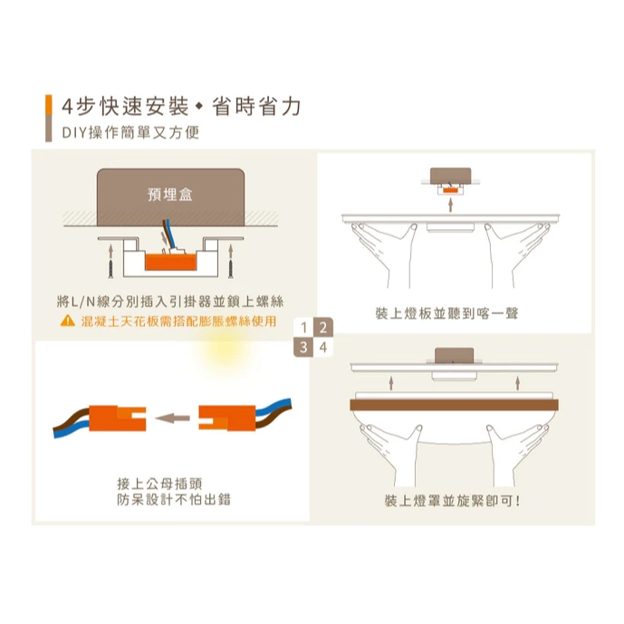 舞光｜LED 星鑽 四段 壁切 調光 吸頂燈 現貨 快速出貨 30W 50W 房間 客廳