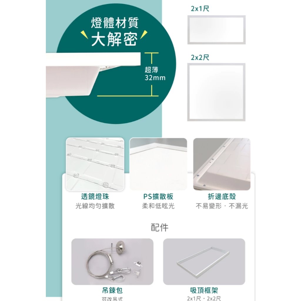 舞光｜保固2年｜ LED 平板燈 40W 60*60公分 柔光平板燈 輕鋼架燈 辦公室 門市 工廠 各大場域皆適用