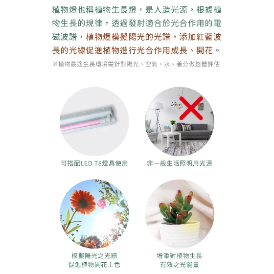 舞光 | LED植物燈管全光譜 紅藍光譜 植物生長燈 植物日照燈 二尺 四尺