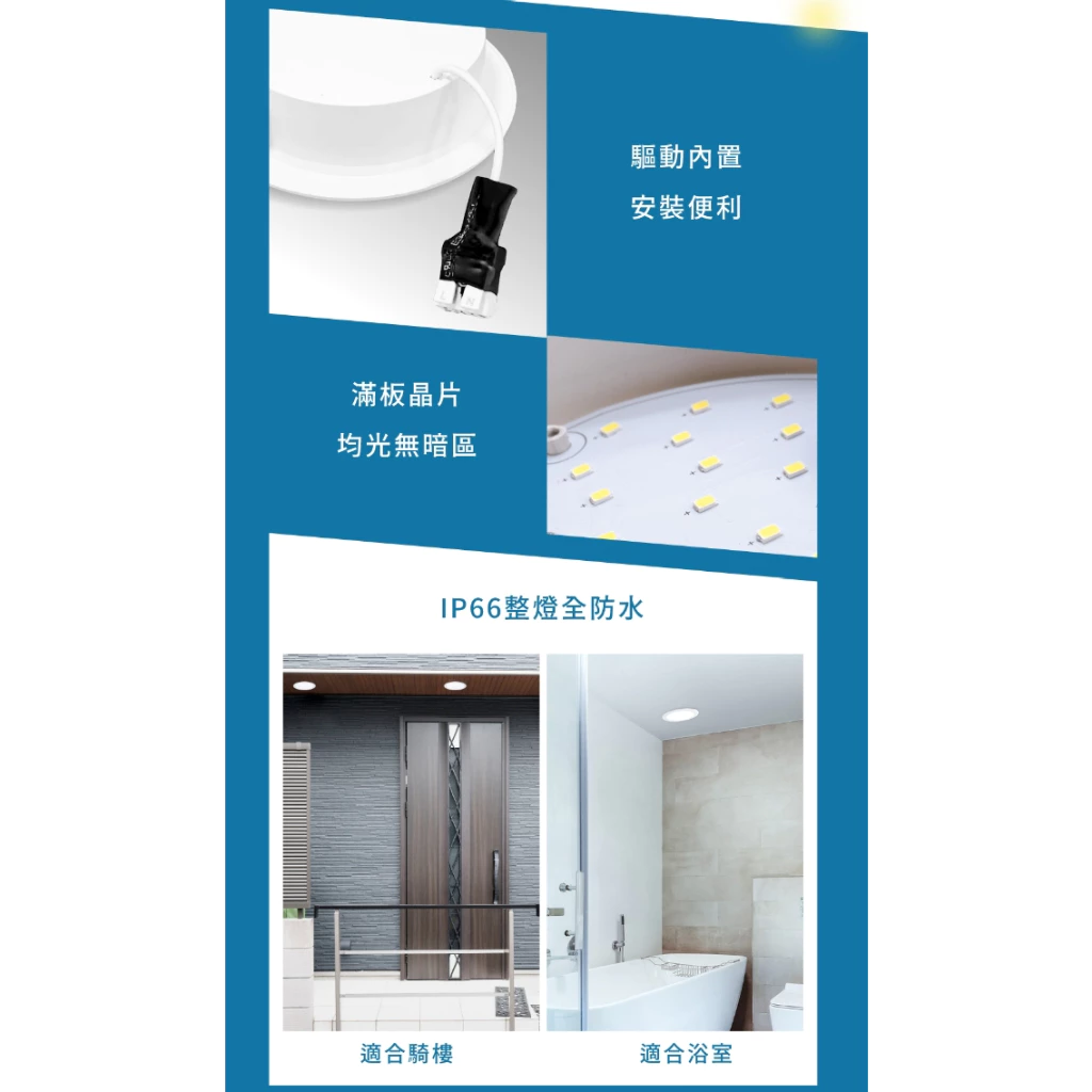 舞光｜LED 崁燈 尼莫崁燈 15CM 防水崁燈 舞光崁燈 16W 全電壓 IP66 防水防塵 浴室 騎樓 廚房