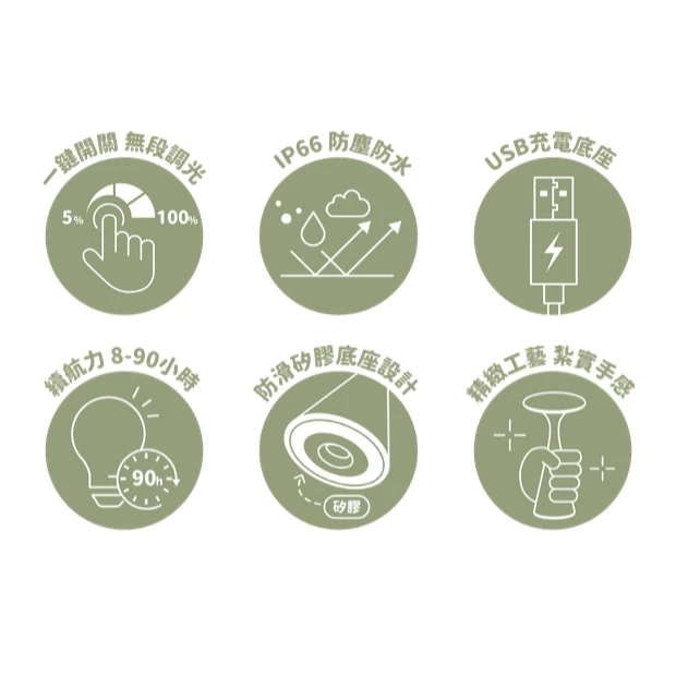 舞光 | LED 薄暮桌燈 簡約風格 小夜燈 一鍵調光開關 USB