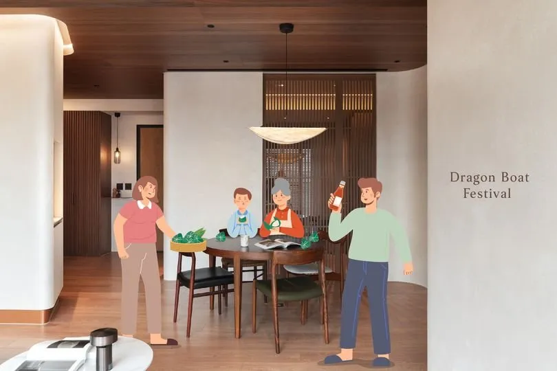 Ⓖ 午月午，粽葉包裹情意訴，團圓時刻最幸福