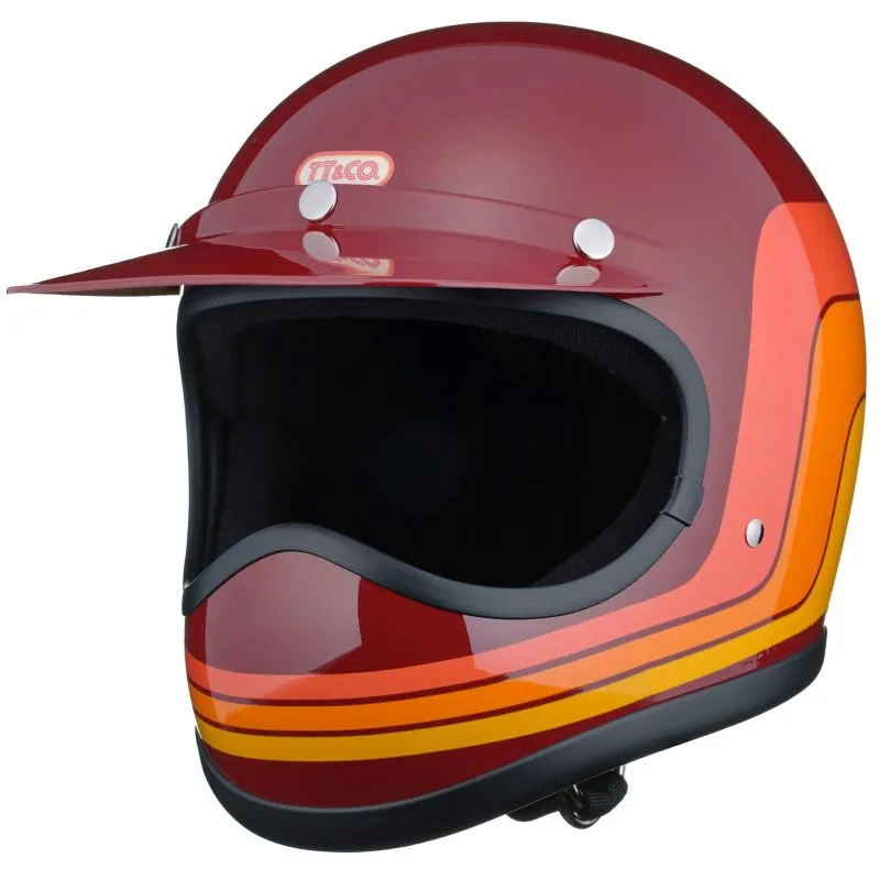 TT 全罩 70’s線條 紅