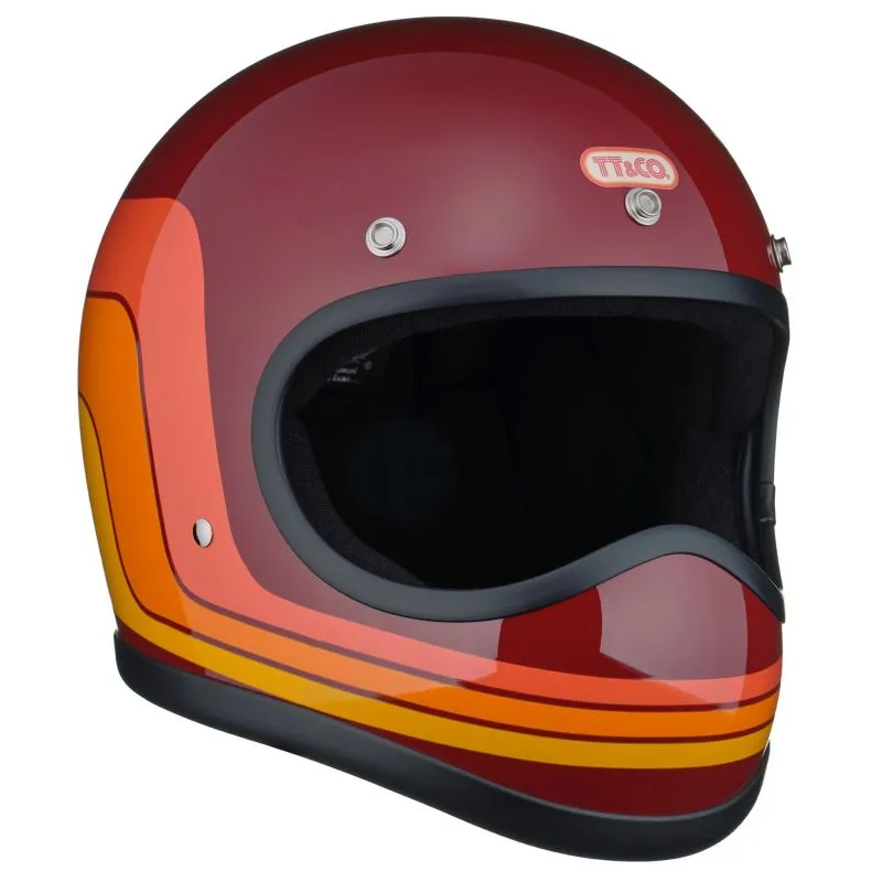 TT 全罩 70’s線條 紅