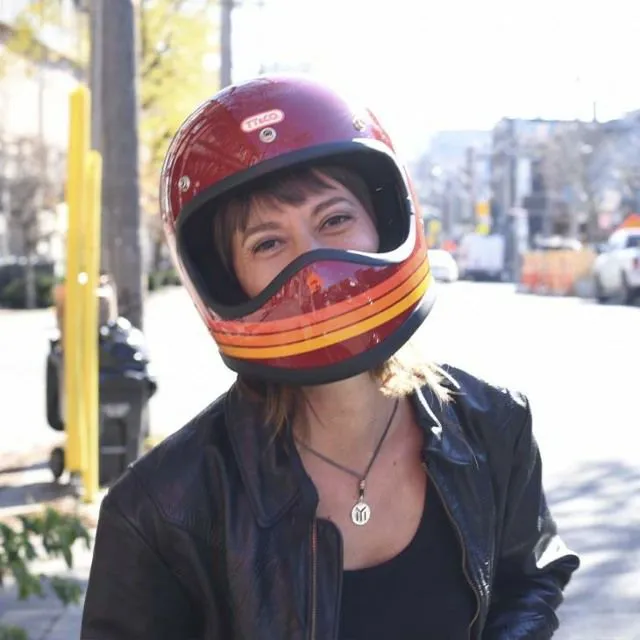 TT 全罩 70’s線條 紅