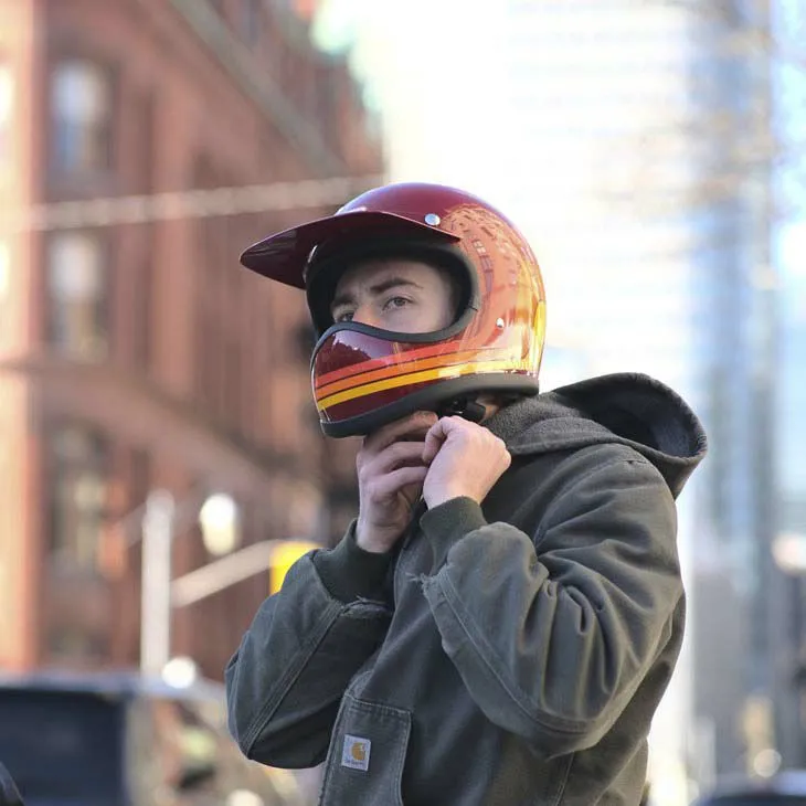 TT 全罩 70’s線條 紅