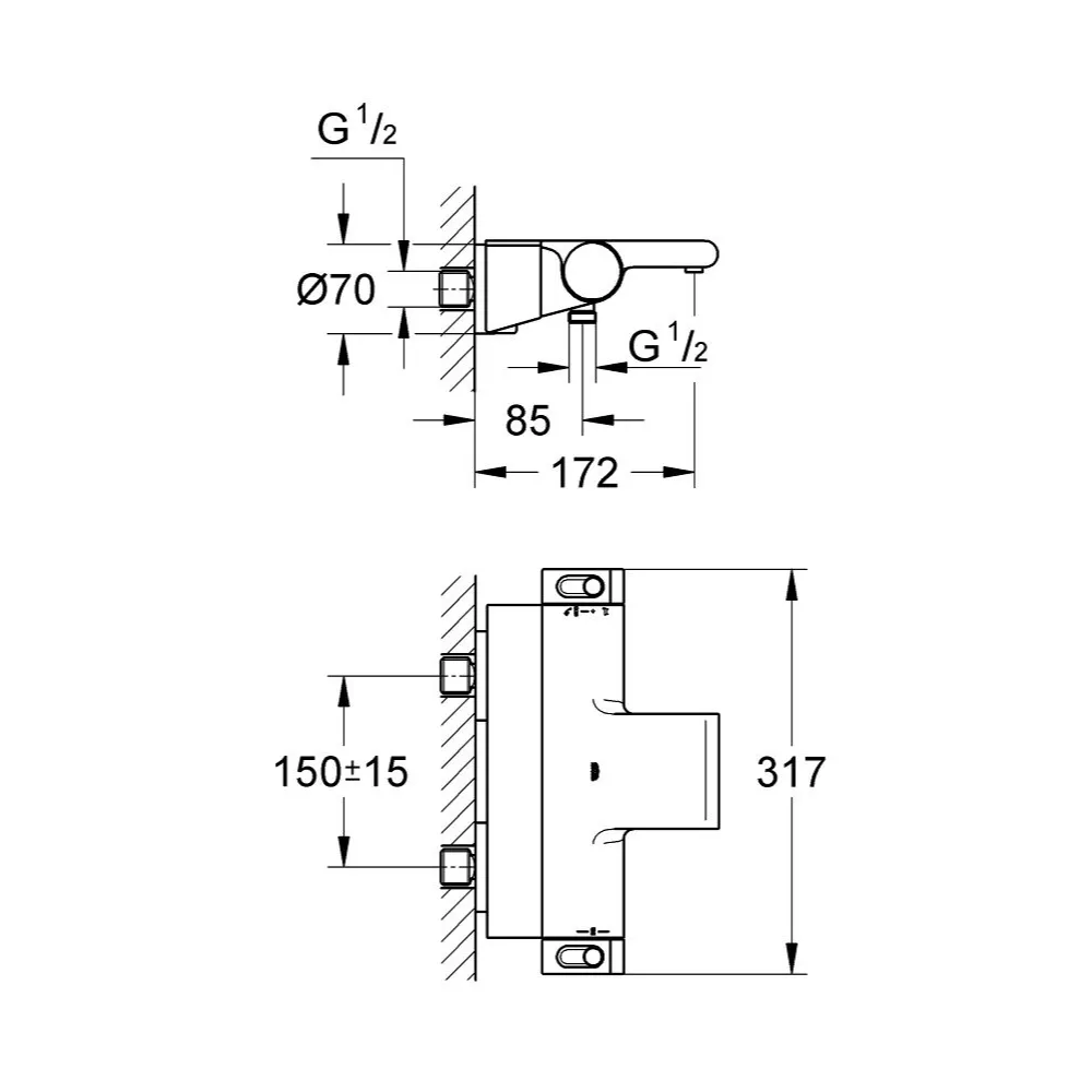 GROHE GROHTHERM 2000 定溫浴用龍頭