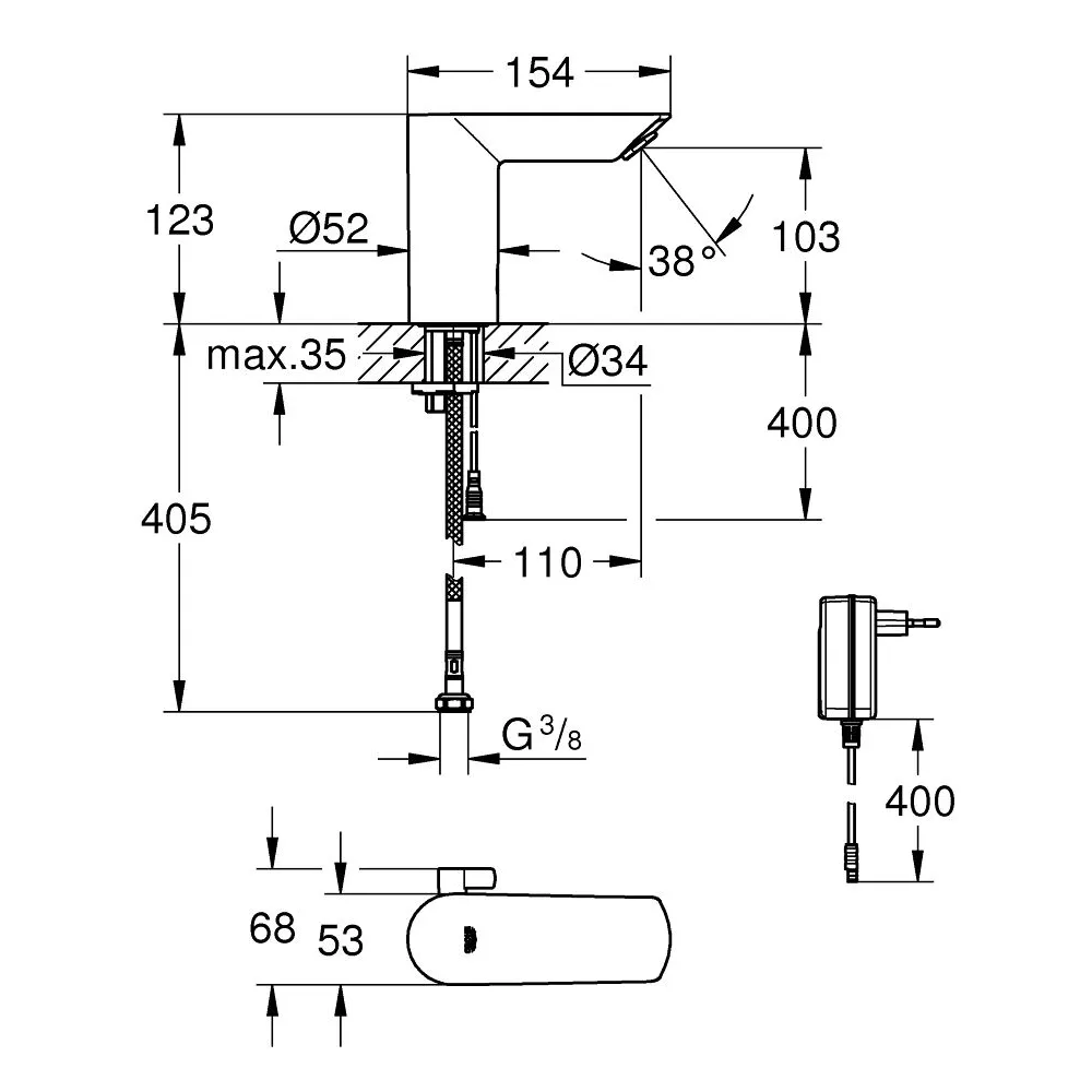 GROHE BAULOOP 單槍面用龍頭