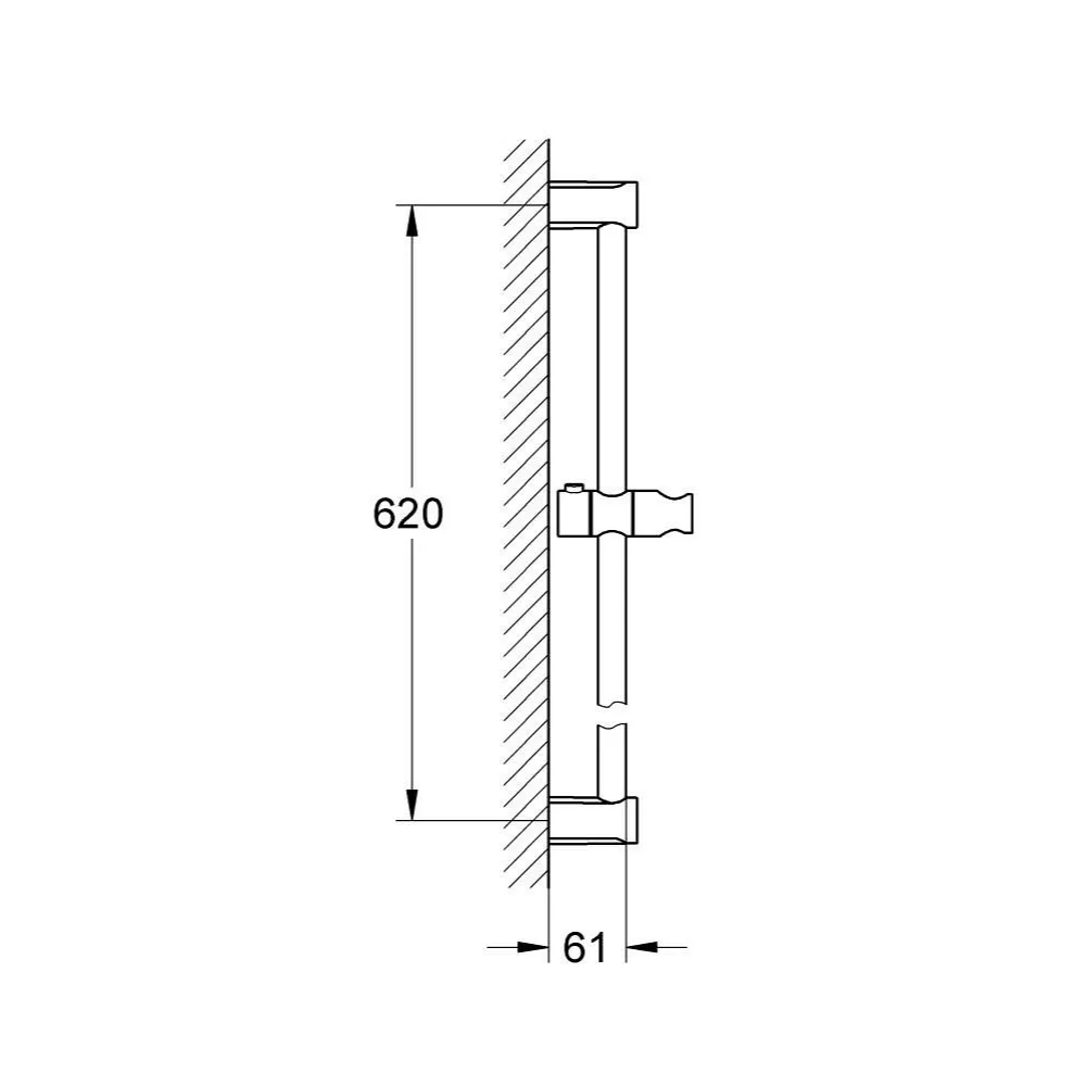 GROHE TEMPESTA COSMOPOLITAN 滑桿60cm