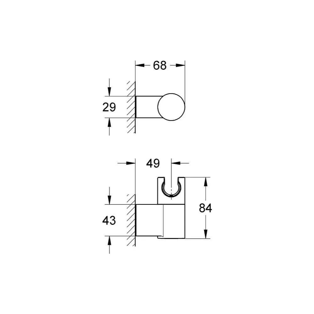 GROHE RAINSHOWER 可調式掛勾