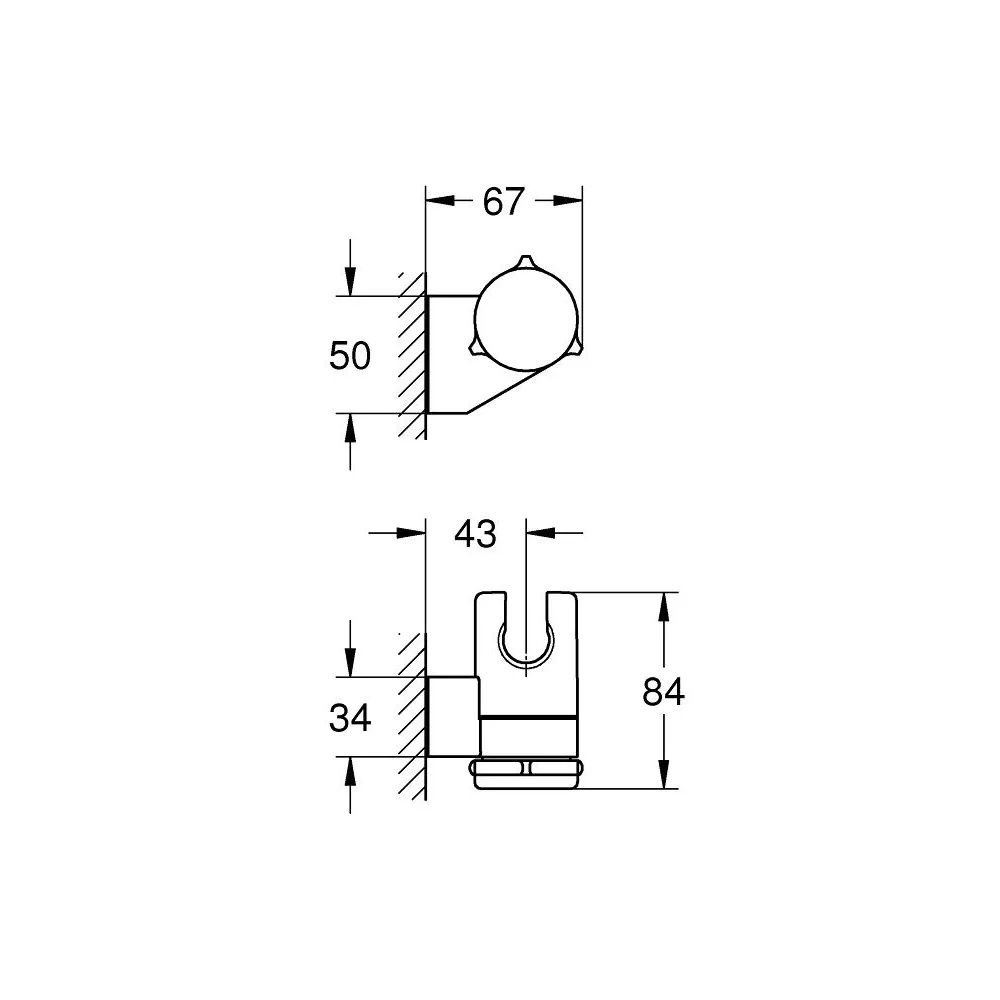 GROHE TEMPESTA 可調式掛勾