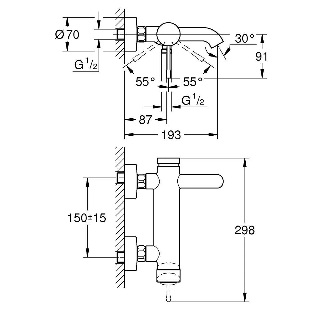 GROHE ESSENCE 單槍浴用龍頭