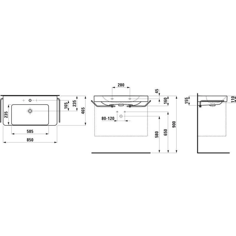 LAUFEN PRO X 掛壁式面盆
