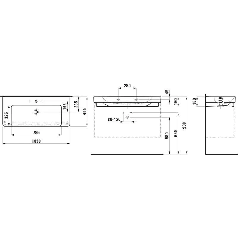 LAUFEN PRO X 掛壁式面盆