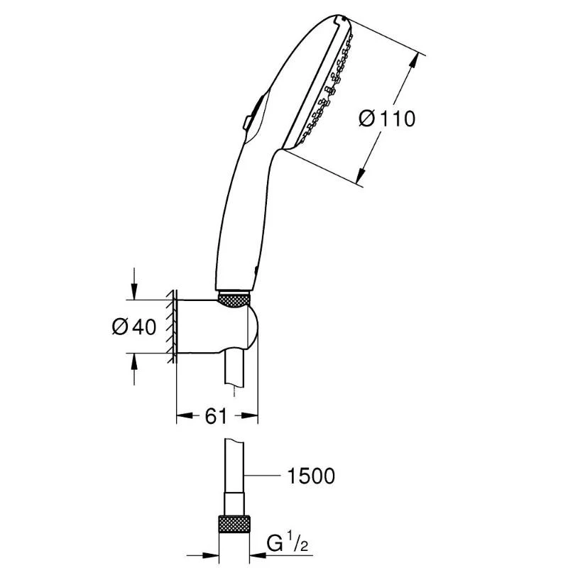 GROHE TEMPESTA 110 掛勾組