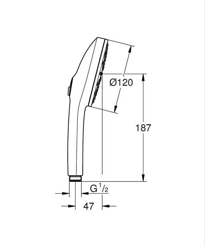 GROHE EUPHORIA 120 三段式蓮蓬頭