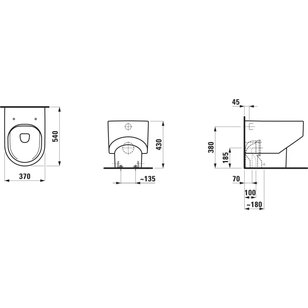 LAUFEN SONAR rimless 落地式馬桶