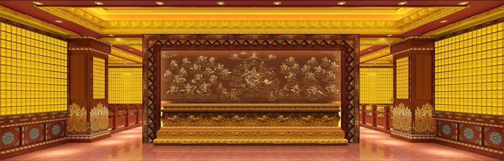 格薩爾王銅雕壁畫