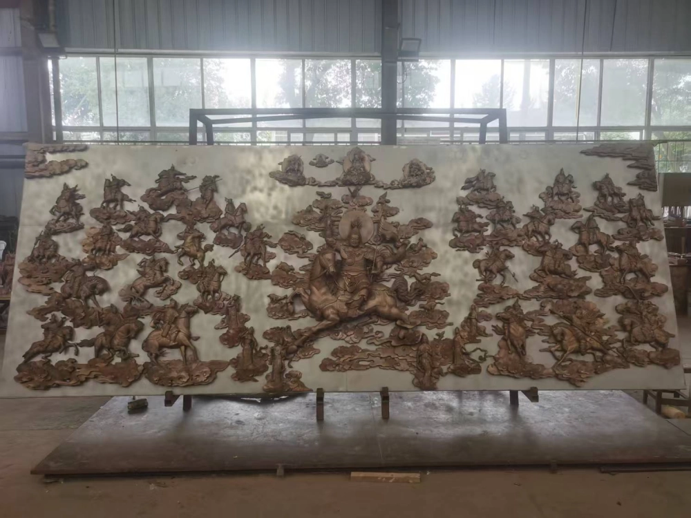 格薩爾王銅雕壁畫