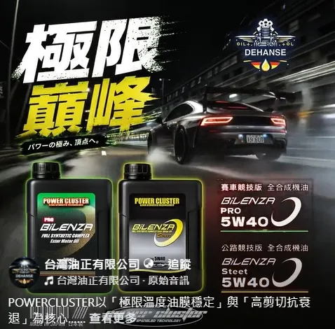 POWERCLISTER BiLENZA Street 5W40 公路競技版全合成機油
