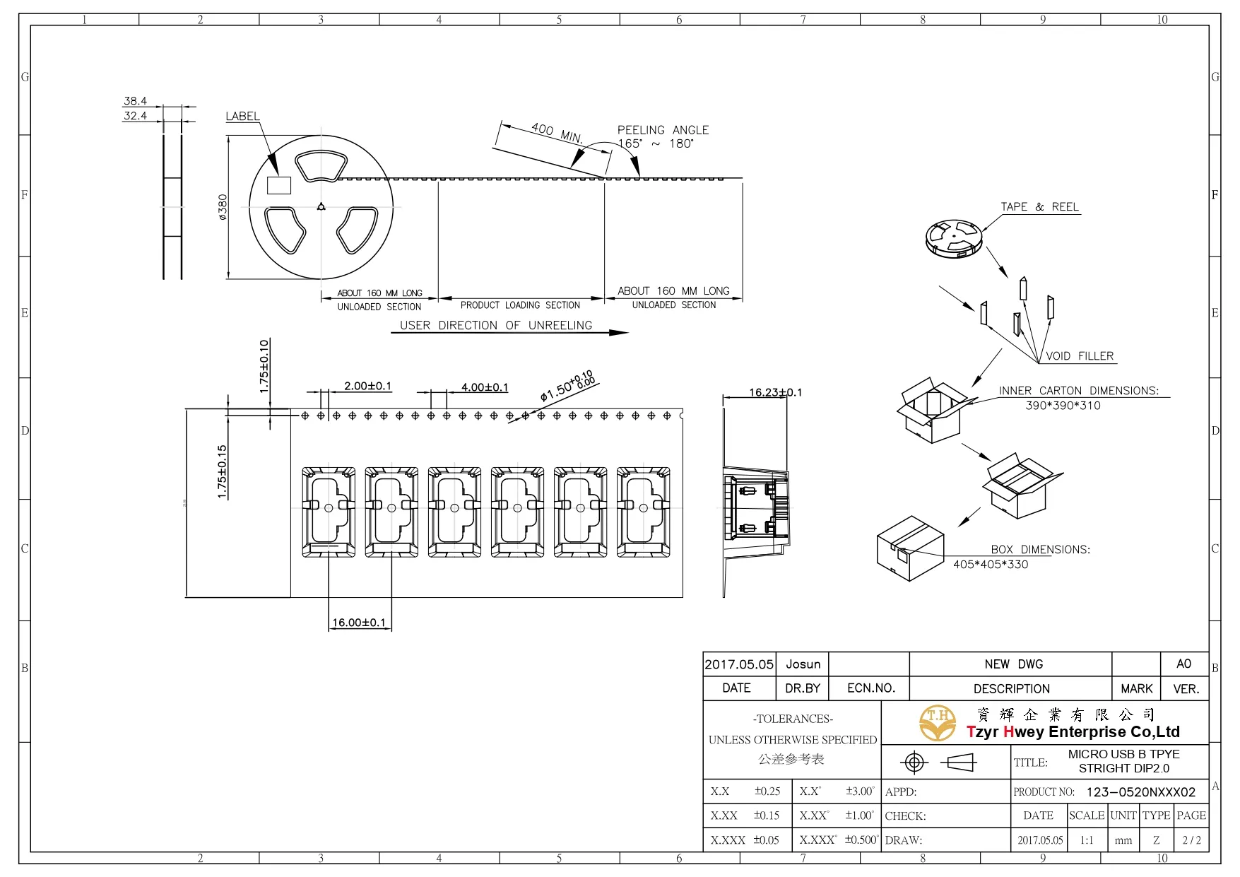 MICRO USB B TPYE STRIGHT DIP2.0
