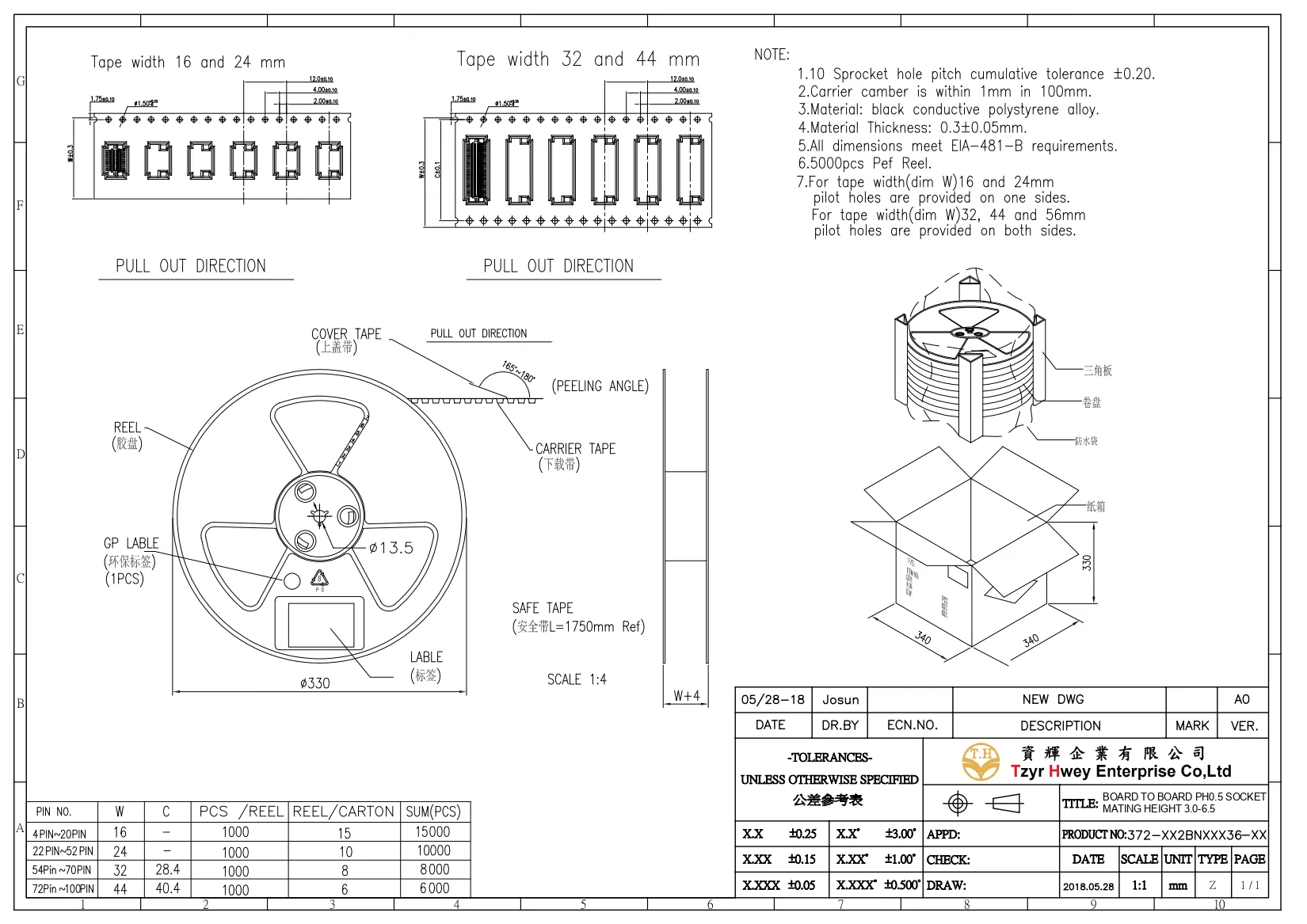 B TO B 0.5PH 双槽SOCKET(合高3.0~6.5H)