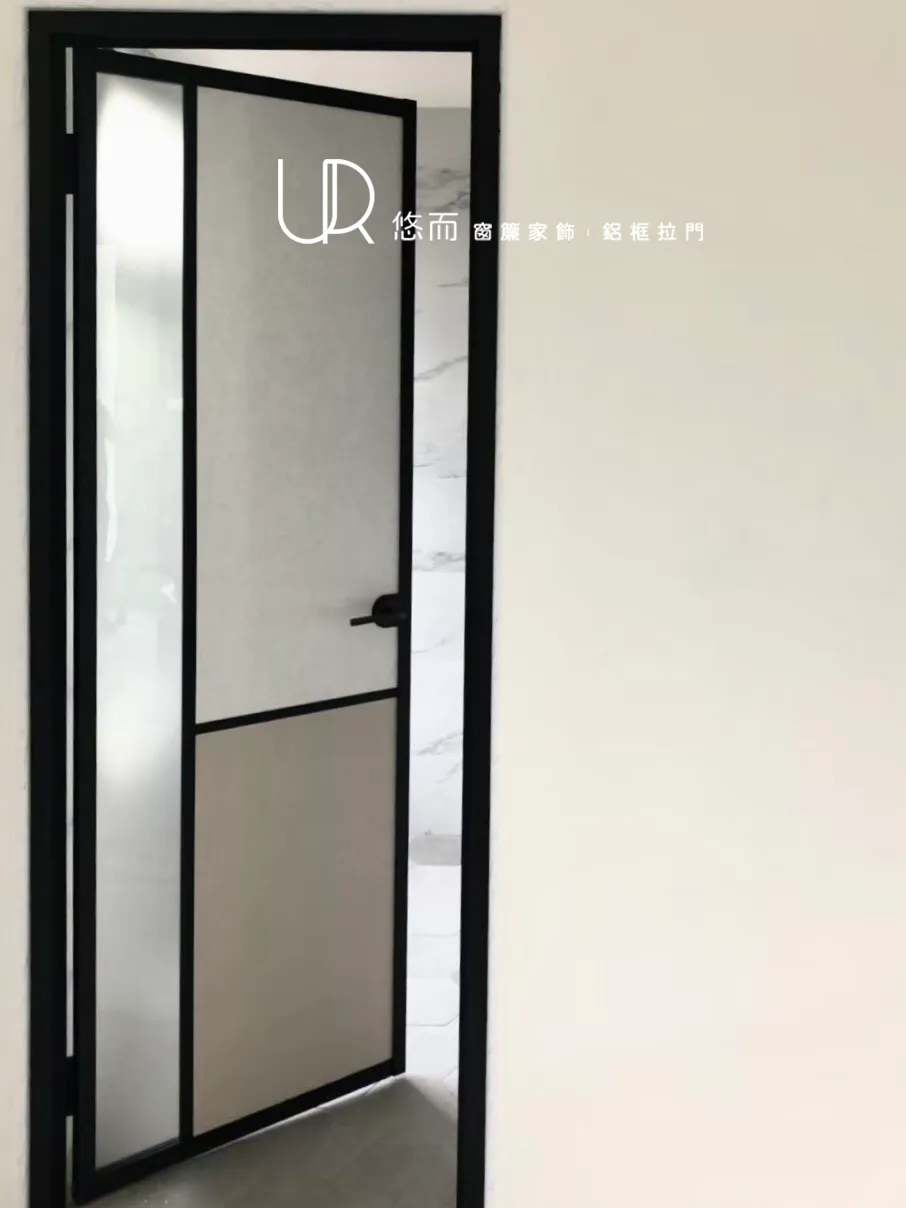 房間推拉門/銷光黑/系統板材