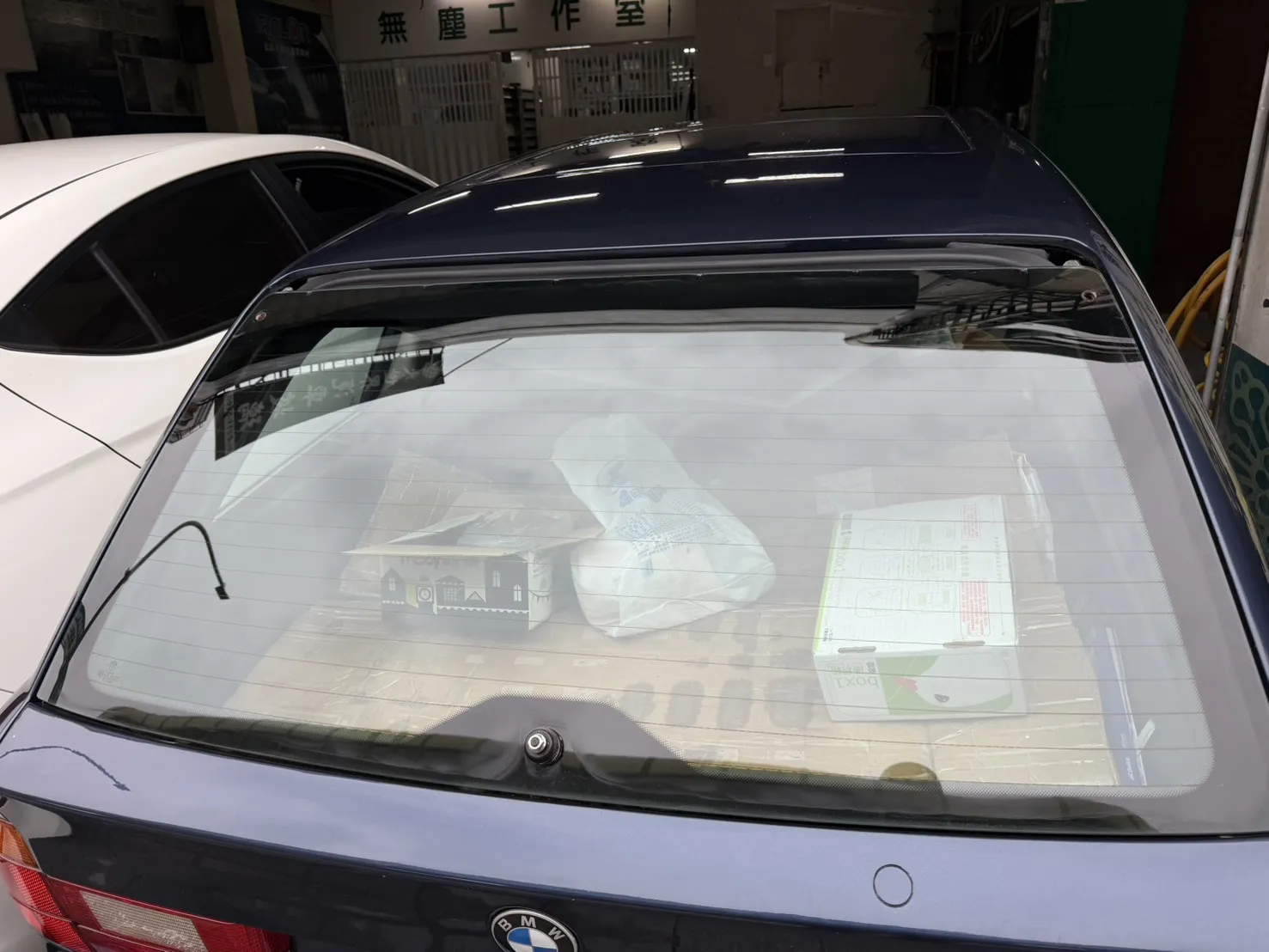 BMW E34W 老爺車 後檔研磨後