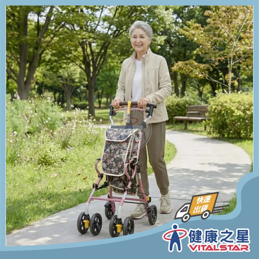 【L'elan】Freedom 103 健康散步車 黑底玫瑰 Lumi