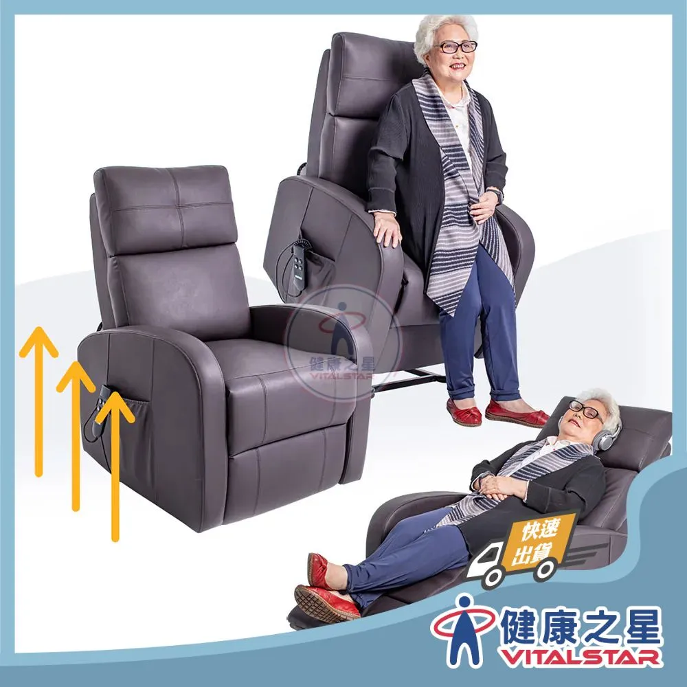 【Eurocare】雙馬達電動起身椅 棕色 (消光霧面)