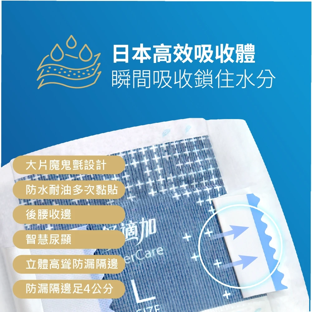 【成箱6包販售】舒適加 頂級透氣 黏貼式尿布M/L號