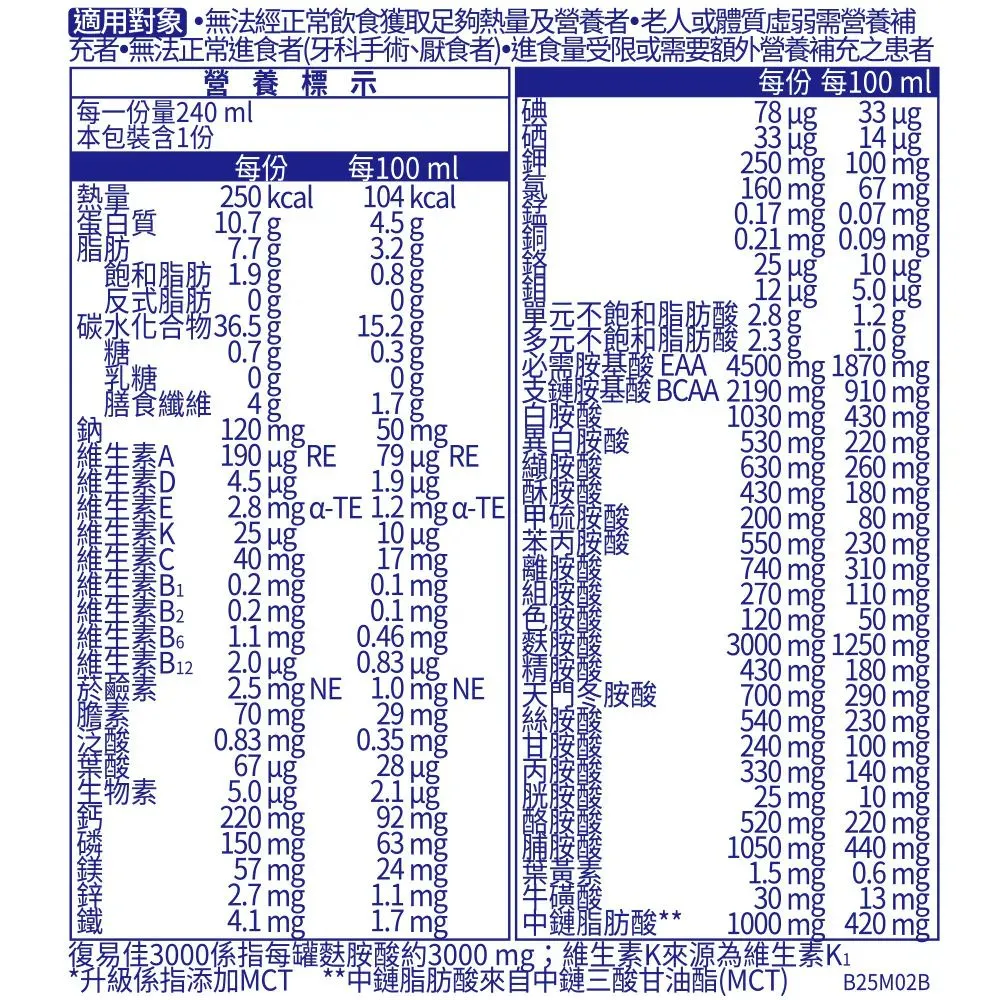 百仕可 復易佳3000 原味250mlx24罐/箱 加贈精油貼布一包