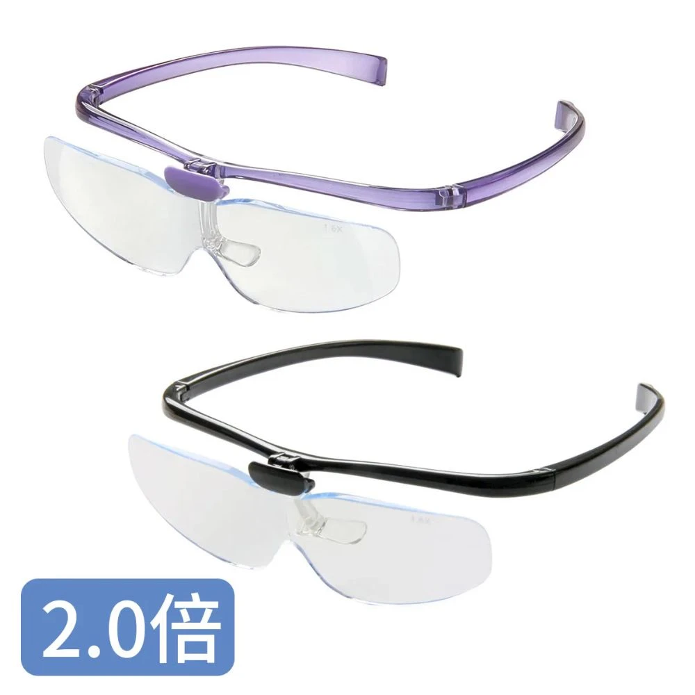 日本進口【IKEDA】池田 眼鏡式放大鏡 2倍 HF-70E
