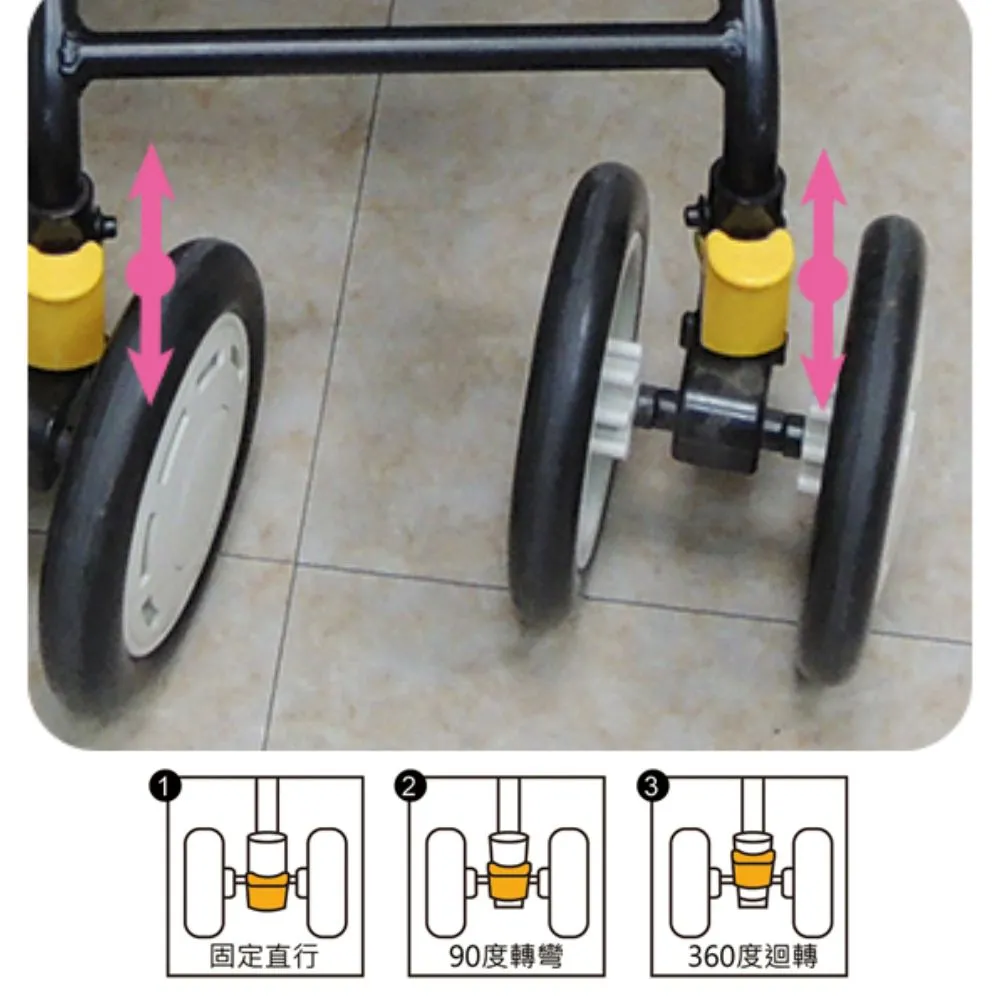 【L'elan】Freedom 103 健康散步車 黑底玫瑰 Lumi