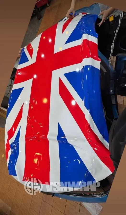 客製化車頂 輸出［ I ❤ Mini ］｜台中客製化包膜｜台中汽車包膜