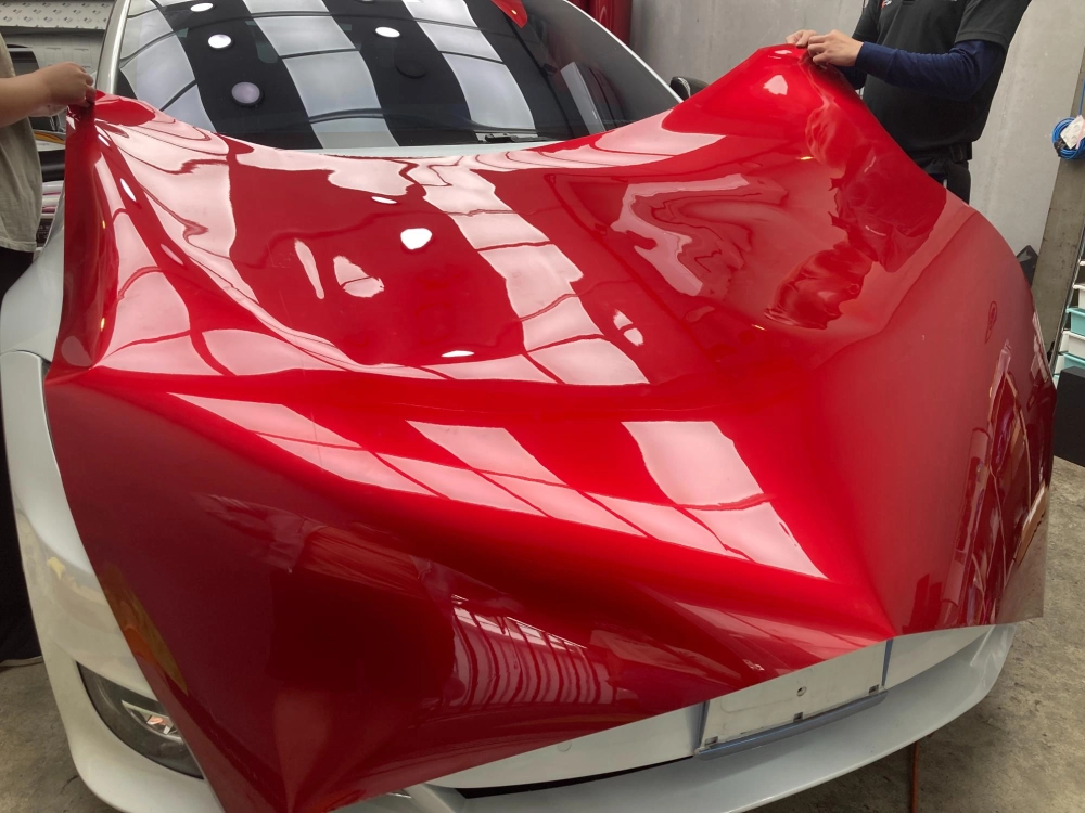 全車改色｜Tesla Model S｜亮面糖果紅