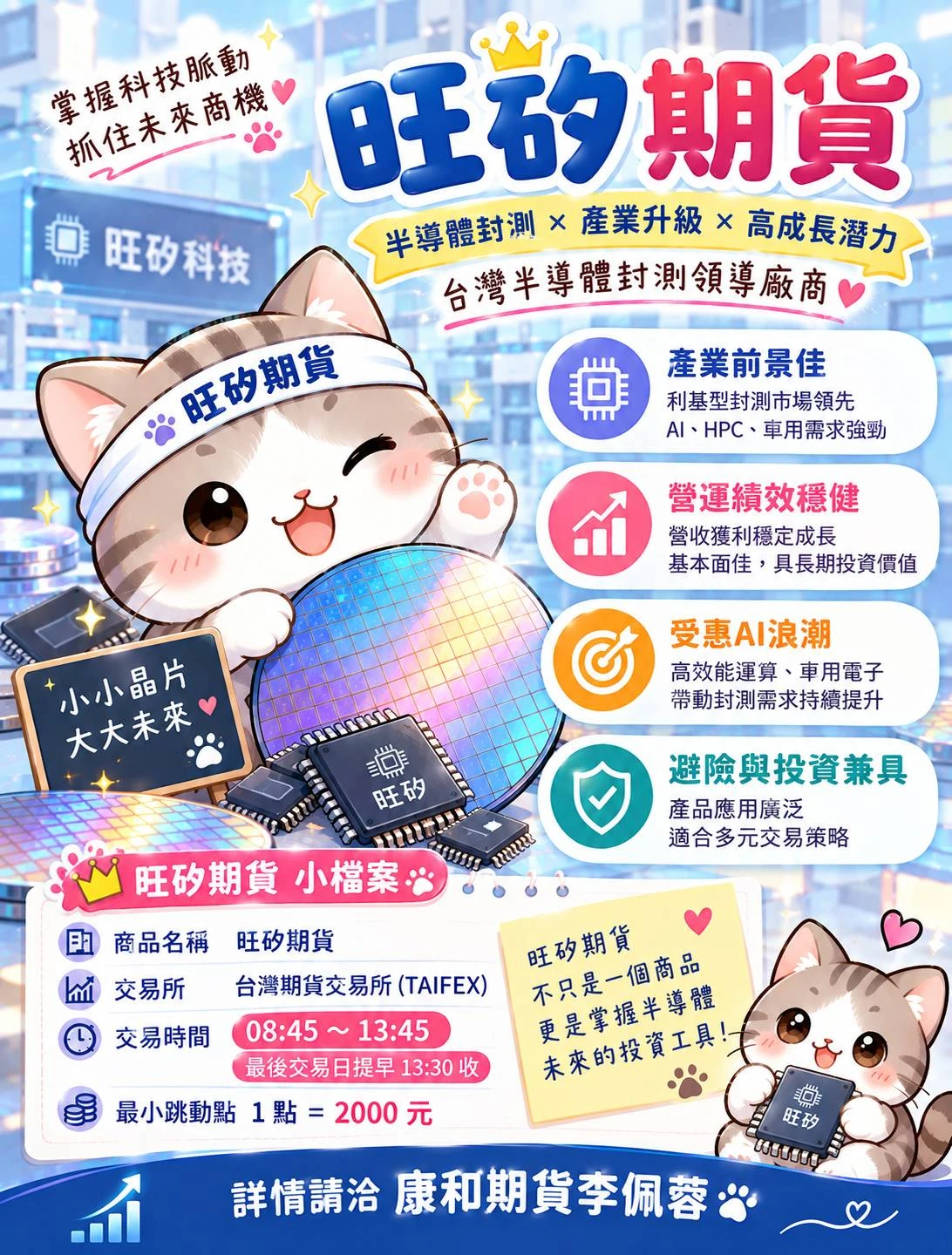 【旺矽期貨】保證金一口多少錢? 合約規格、交易稅、期貨開戶手續費
