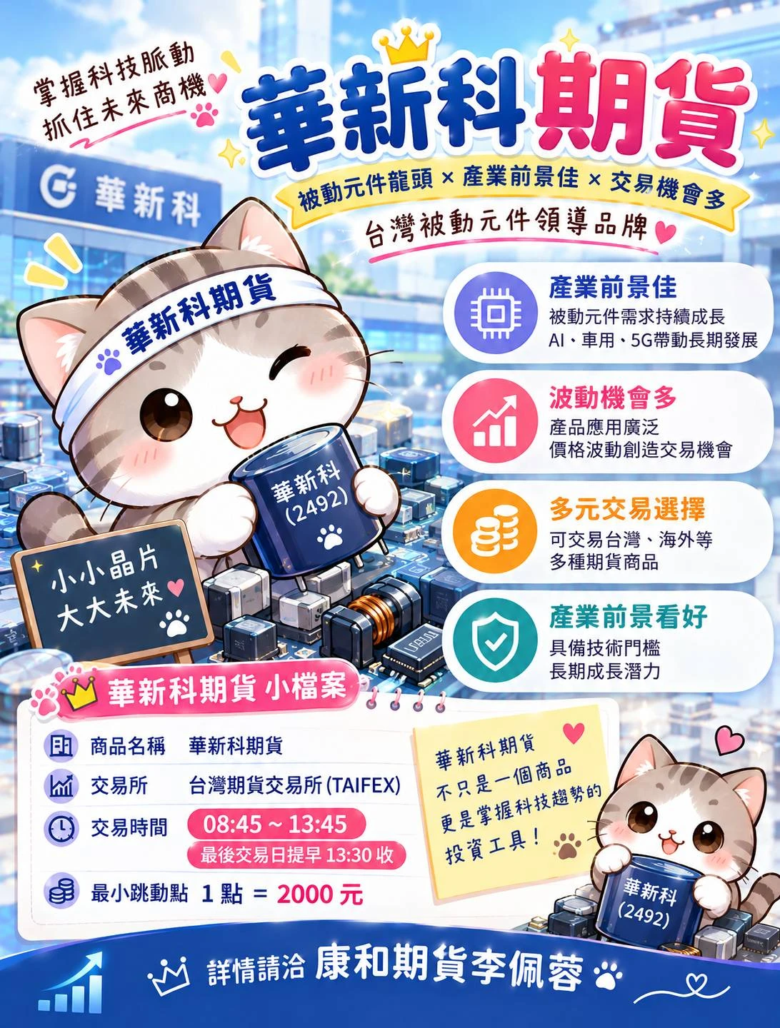【華新科期貨】保證金一口多少錢? 合約規格、交易稅、手續費