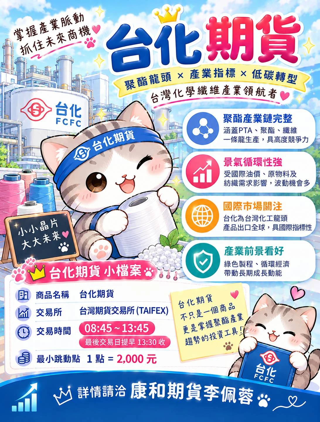 【台化期貨】保證金一口多少錢? 合約規格、交易稅、手續費