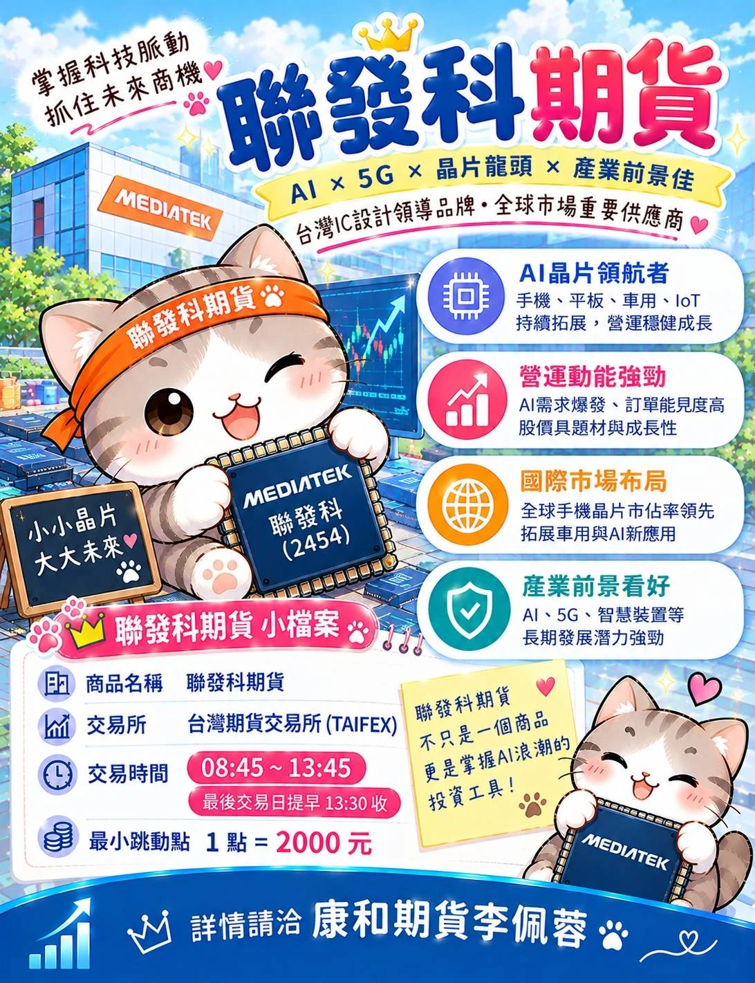 【聯發科期貨】保證金、合約規格、交易稅、手續費