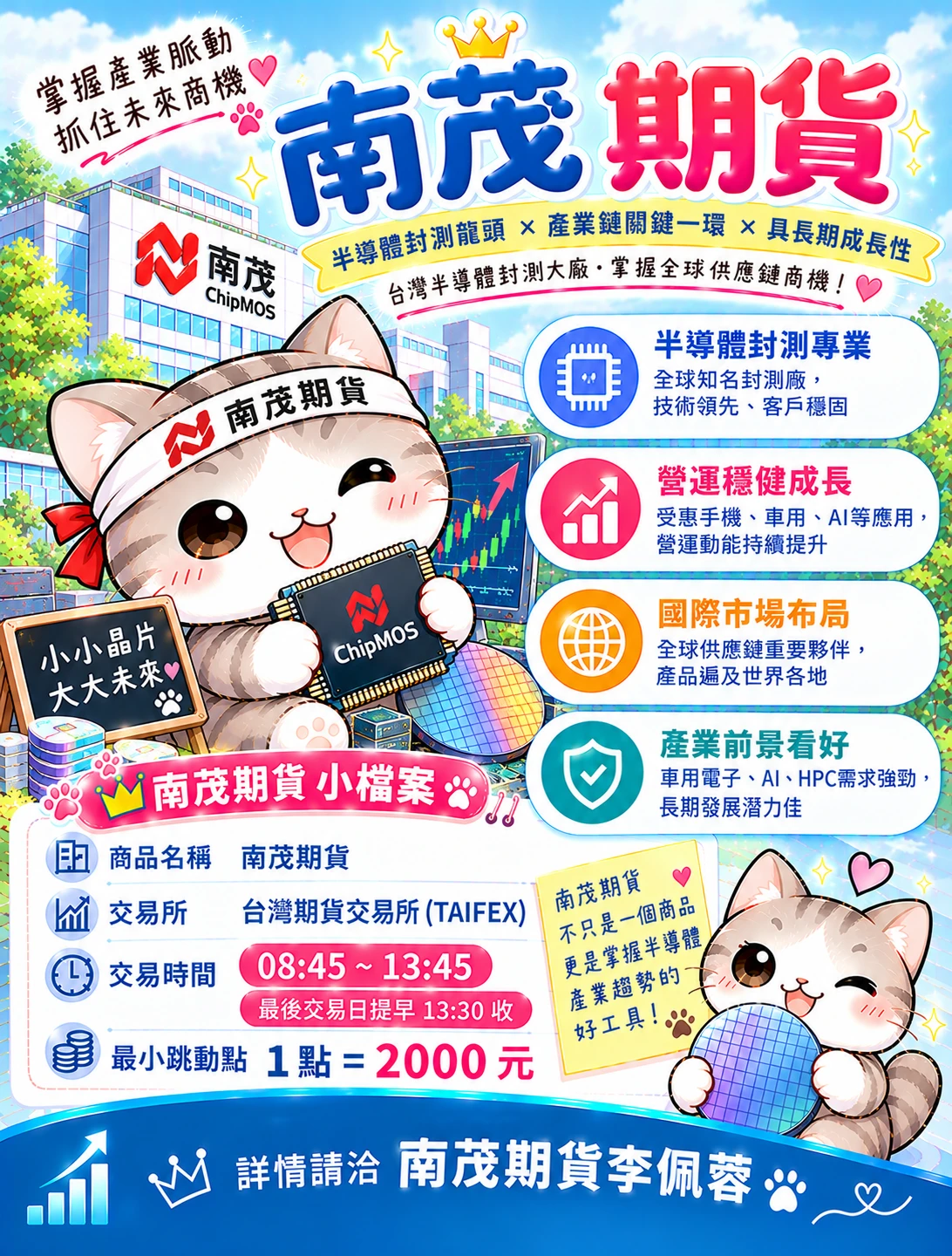 【南茂期貨】保證金、合約規格、交易稅、手續費